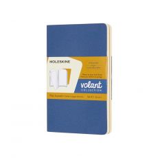 Блокнот Moleskine Volant 40 л без разлиновки мягкая обложка qp713b41m17 синий/желтый янтарный