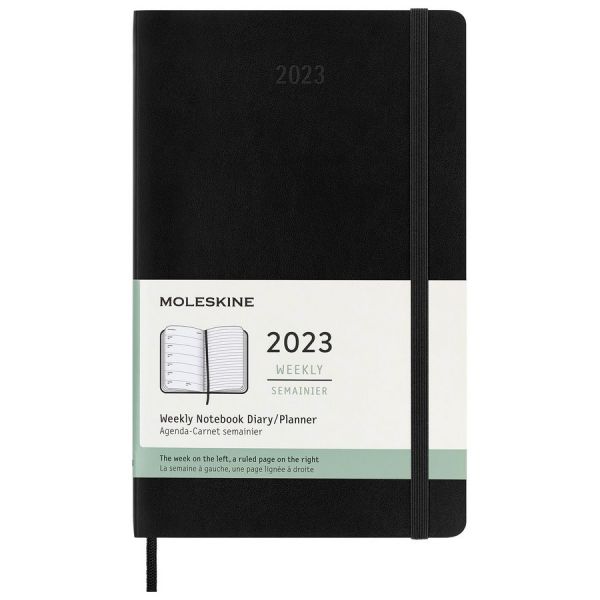 Ежедневник Moleskine CLASSIC SOFT WKNT А5 датированный 72 л в линейку черный