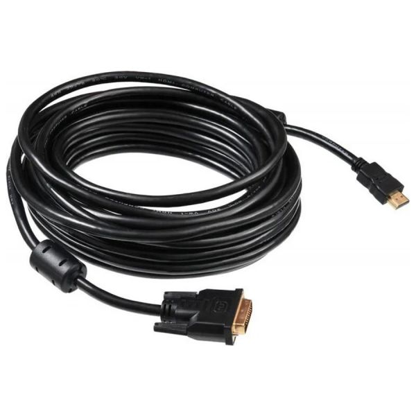 Кабель Buro HDMI-19M-DVI-D-10M HDMI (m) DVI-D (m) черный 10м