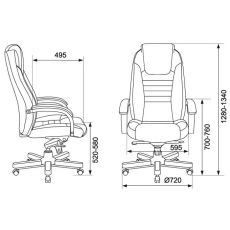 Кресло руководителя Бюрократ T-9923WALNUT на колесиках, кожа, слоновая кость