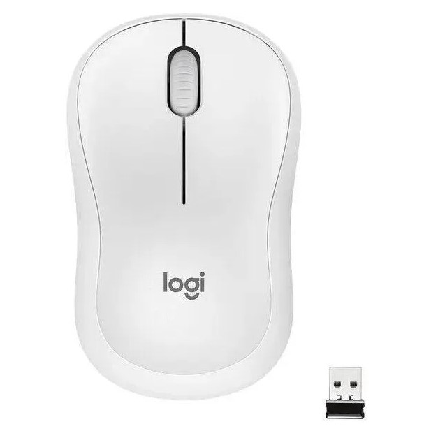 Мышь Logitech Silent M221 оптическая, беспроводная, USB, белый [910-006090]