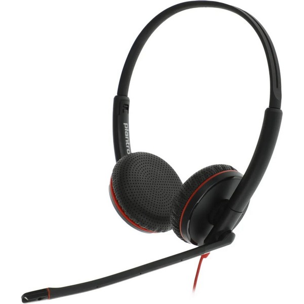 Проводная гарнитура Plantronics Blackwire C3225 черный/красный